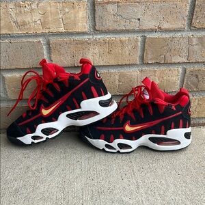 Nike Air Red and Black Chunky Sneakers